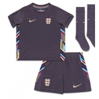 Camisa de Futebol Inglaterra Equipamento Secundário Infantil Europeu 2024 Manga Curta (+ Calças curtas)